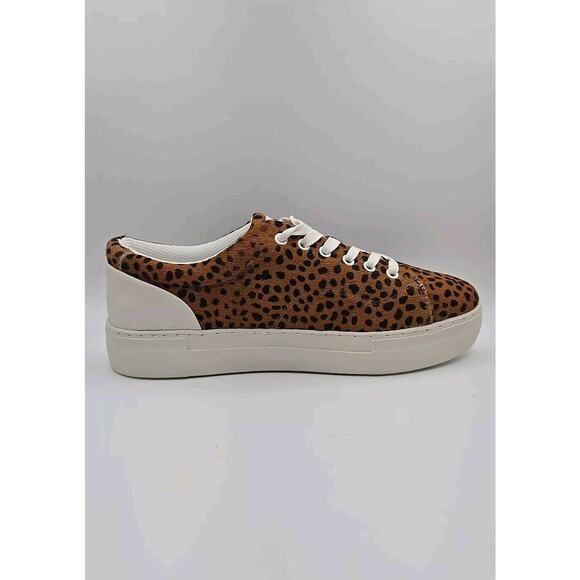 Official Program Womens Leopard Platform Low Sneakers Brown Size 10.5 M NEW - Picture 2 of 7